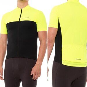 Pearl Izumi Mens NWT Yellow Black Full Zip Short Sleeve Quest Cycling Jersey XS